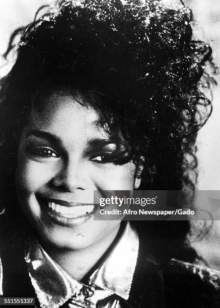 Janet Jackson, singer and songwriter and social campaigner, having been named one of the top 10 most beautiful black women in America, 1972.