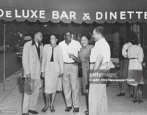 Dan Bankhead, Charles and Rose Abernethy, and a social group, New York City, New York, September 20, 1947.