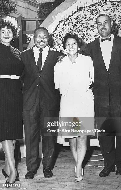 Archie Moore, African-American professional boxer and the Light Heavyweight World Champion, his wife and another couple, 1946.