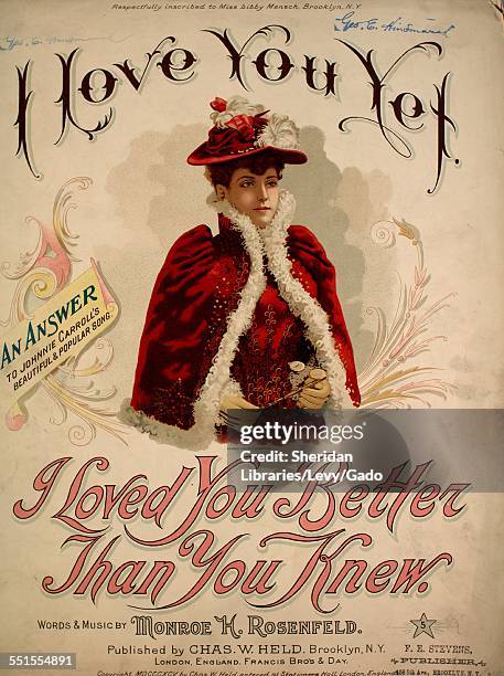 Sheet music cover image of 'I Love You Yet An Answer to Johnnie Carroll's Beautiful & Popular Song I Loved You Better Than You Knew' by Monroe H...