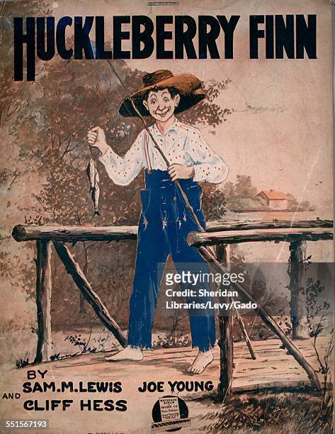 Sheet music cover image of 'Huckleberry Finn' by Sam M Lewis, Joe Young and Cliff Hess, with lithographic or engraving notes reading 'Barbelle; FJ...