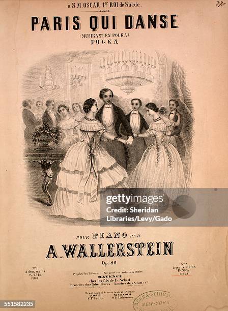 Sheet music cover image of 'Paris Qui Danse No 2' by A Wallerstein, Mayence, 1900.