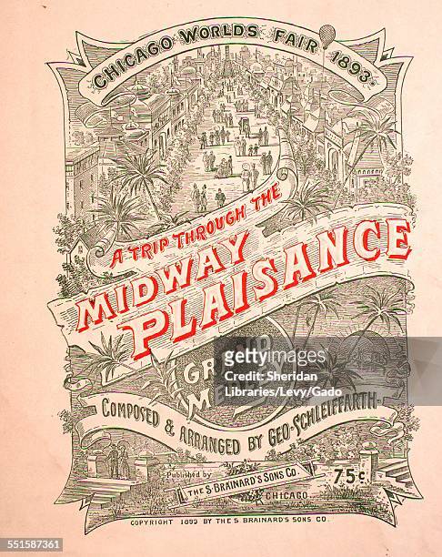 Sheet music cover image of 'A Trip Through the Midway Plaisance Grand Medley ' by Geo Schleiffarth, with lithographic or engraving notes reading 'CL...