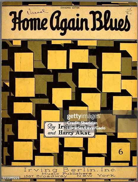 Sheet music cover image of 'Home Again Blues Standard Edition' by Irving Berlin and Harry Akst, with lithographic or engraving notes reading 'RS,'...