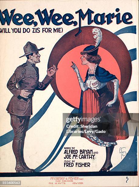 WW1 American sheet music ‘Wee,Wee, Marie’ 1918 WW1 American sheet music ‘Wee,Wee, Marie’ 1918