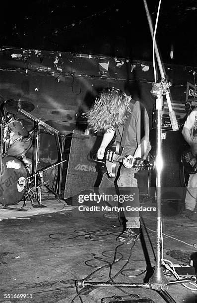 Norman Blake of Teenage Fanclub performs on stage, United Kingdom, 1992.