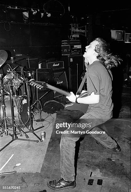 Norman Blake of Teenage Fanclub performs on stage, United Kingdom, 1992.