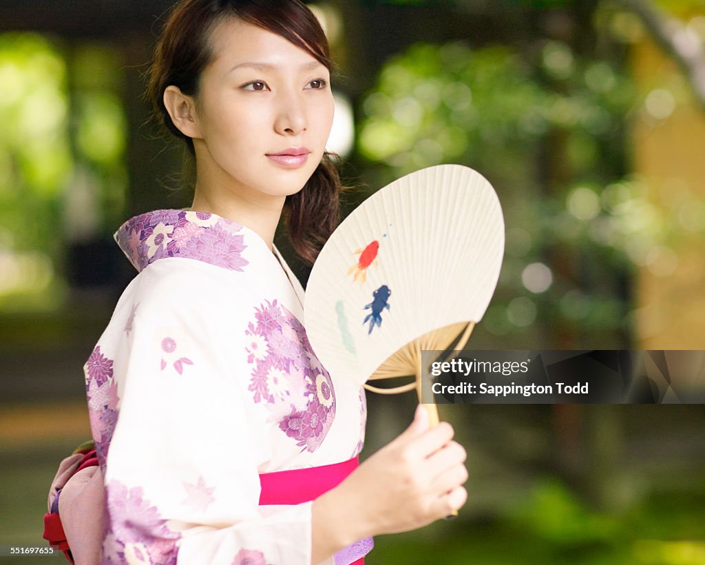 Young Woman In Kimono