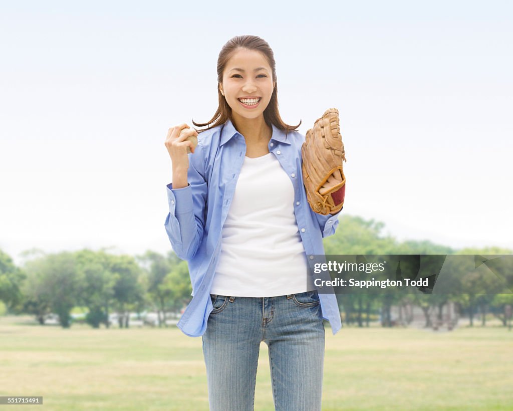 Female Baseball Player