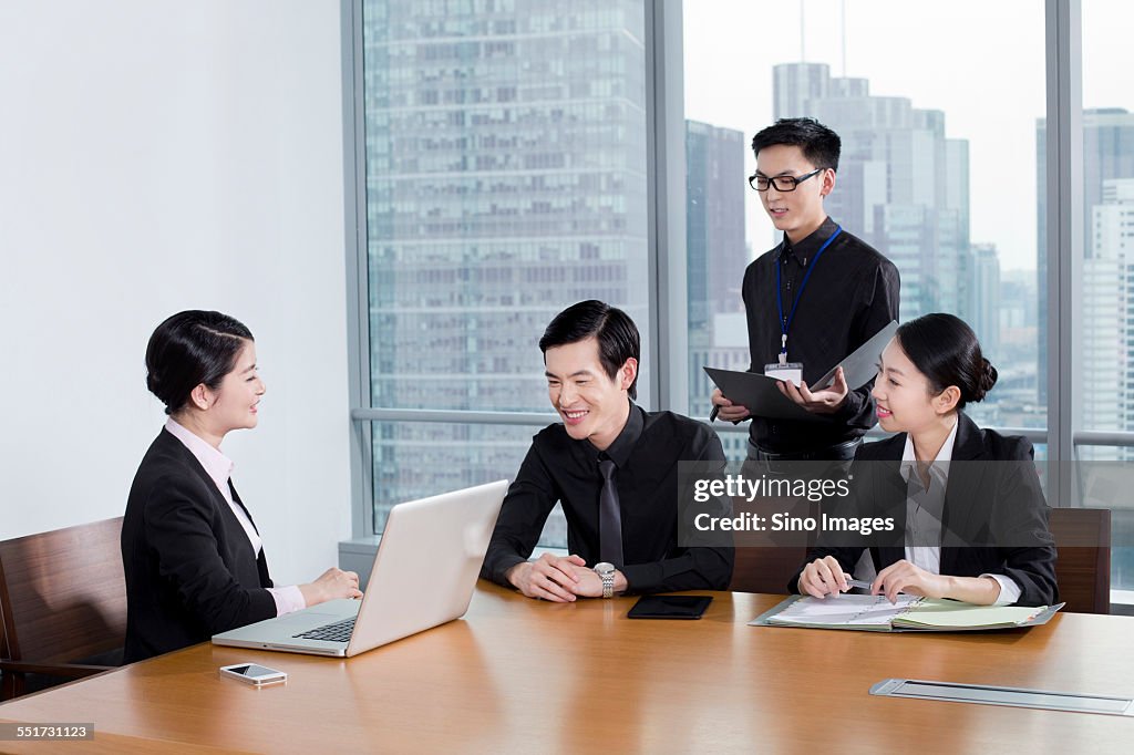 Office Workers Discussing