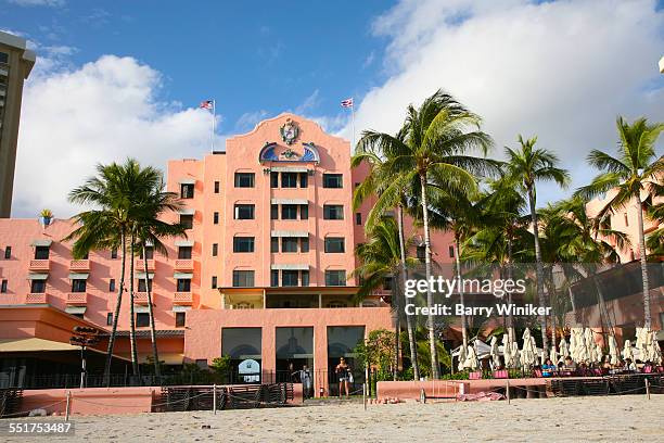 royal hawaiian hotel, honolulu - hawaiian royalty stock pictures, royalty-free photos & images