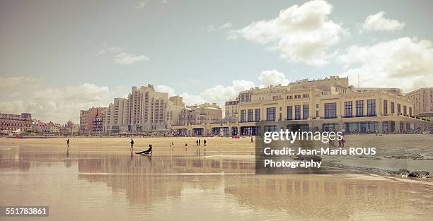 plage du casino biarritz - biarritz stock pictures, royalty-free photos & images