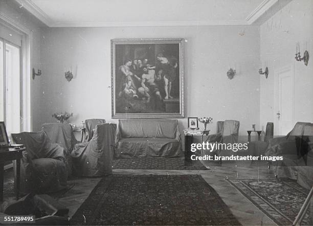The new Austrian Embassy in Ankara based on a design by Clemens Holzmeister . Reception room of the embassy. 1935. Photograph by Baron von Kummer....