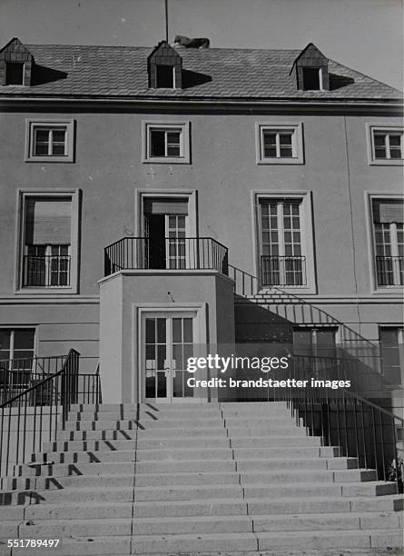 The new Austrian Embassy in Ankara based on a design by Clemens Holzmeister . Staircase to the main building. 1935. Photograph by Baron von Kummer....