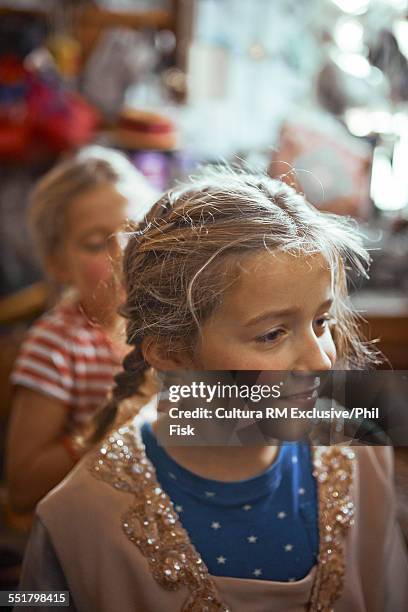 sisters in theatre costume backstage - child actor stock pictures, royalty-free photos & images
