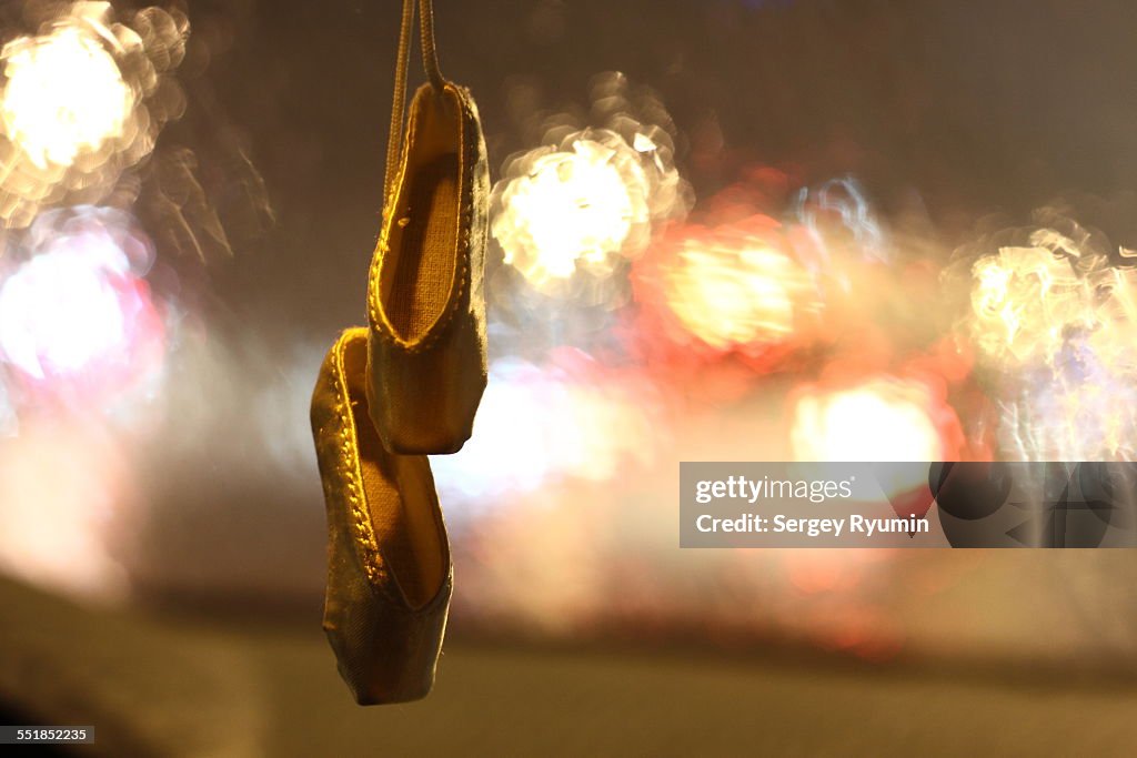 Miniature ballet shoes