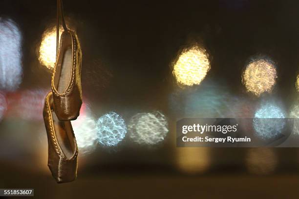 miniature ballet shoes - russian ballet stock pictures, royalty-free photos & images