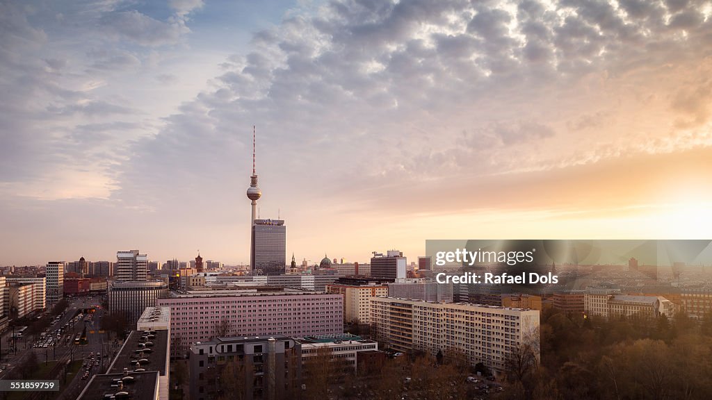 Berlin city skyline with Fernsehturm