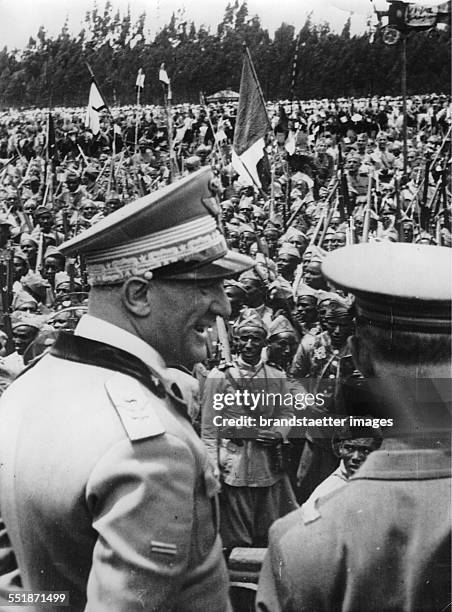 The Italian officer and viceroy of Ethiopia Rodolfo Graziani in Addis Ababa. November 1936. Photograph.