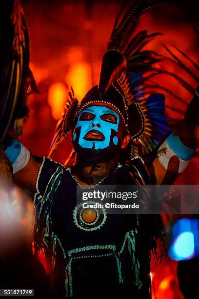 aztec man from mixquic - the serpent stock pictures, royalty-free photos & images
