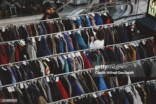 The coat check at the Jacob K. Javits Convention Center or Javits Center in New York City, 1992.