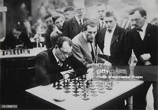 World Chess Champion Alexander Alexandrovich Alekhine at the Chess