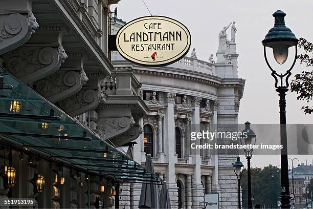 Vienna. Detail of the facade of Cafe Landtmann . Photograph by Urs Schweitzer. 2009.