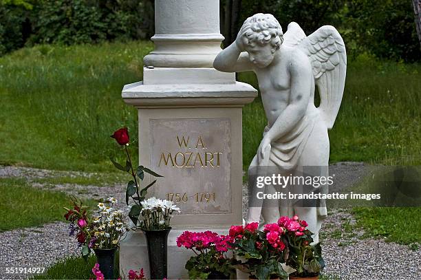 Mozart grave at St. Marxer Cemetery. Photography by Urs Schweitzer. 2009.