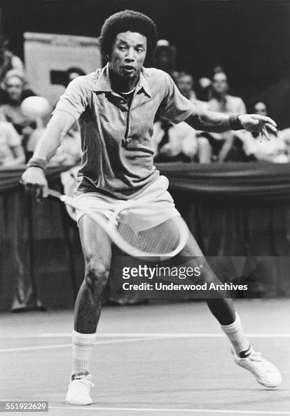 United States tennis champion Arthur Ashe during World Championship ...