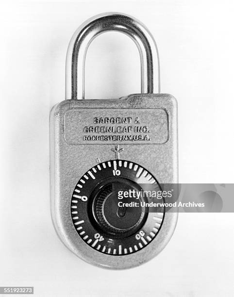 Sargent and Greenleaf combination padlock, Rochester, New York, circa 1960.