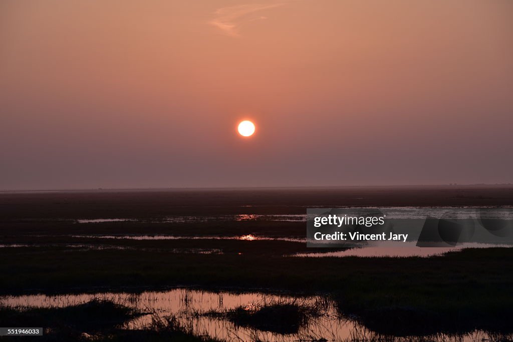 Sunrise on Mont Saint Michel Bay