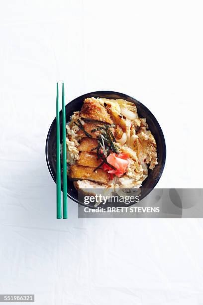 katsu don - asian cuisine japanese cuisine stock pictures, royalty-free photos & images