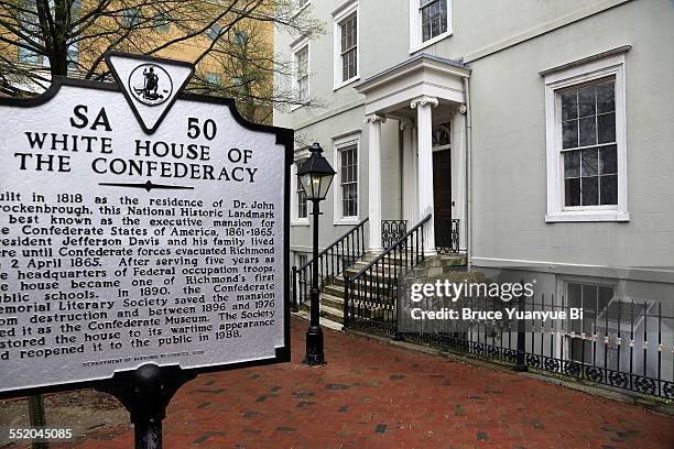 the white house of the confederacy - thomas lee virginia colonist stock pictures, royalty-free photos & images