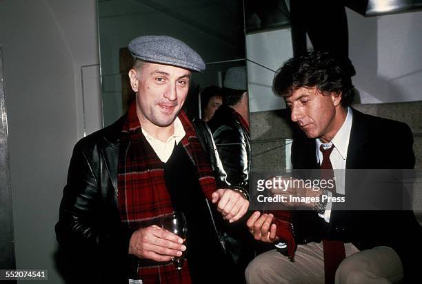 Robert De Niro and Dustin Hoffman circa 1982 in New York City.