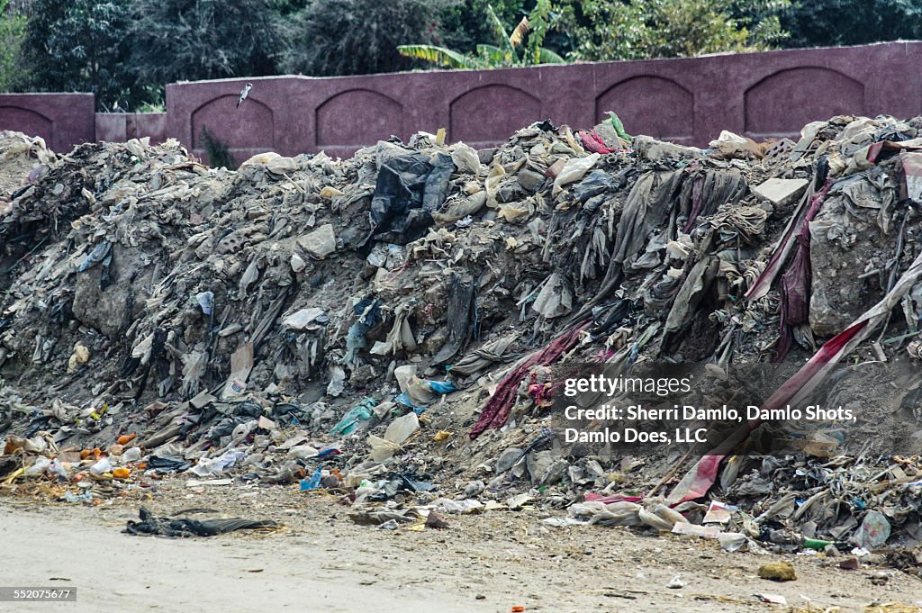 Trash pile in Cairo, Egypt