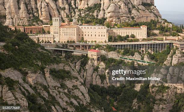 montserrat abbey, catalonia, spain - ベネディクティン ストックフォトと画像