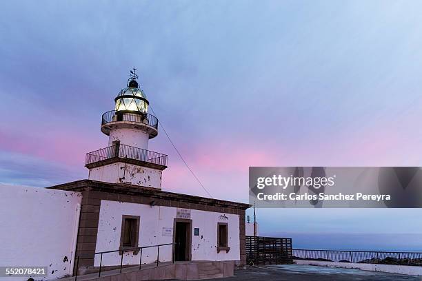 lighthouse in catalonia - cap de creus stock pictures, royalty-free photos & images