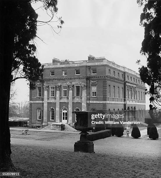 Clandon Park, an 18th-century Palladian mansion in West Clandon, Surrey, shortly before its re-opening to the public after major redecoration work,...