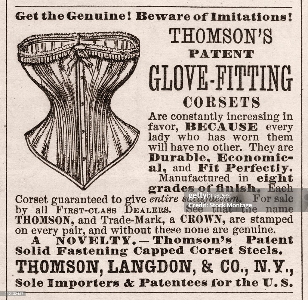 Ad For Thomson's corsets