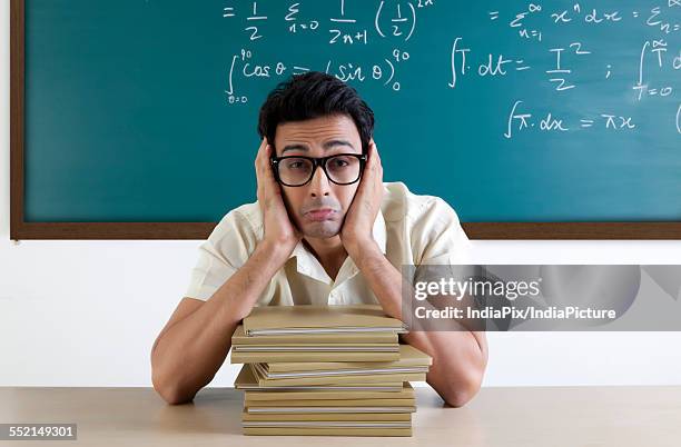 Sad Math Student 170 Math Equations On White Board Stock Photos, High-Res Pictures, and ...