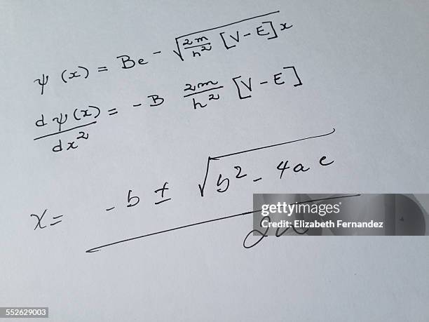 math equations - quadratic formula stock pictures, royalty-free photos & images