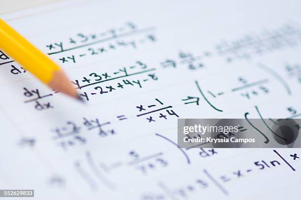 Looking At Math Paper Math Problem On Paper Photos and Premium High Res Pictures - Getty Images