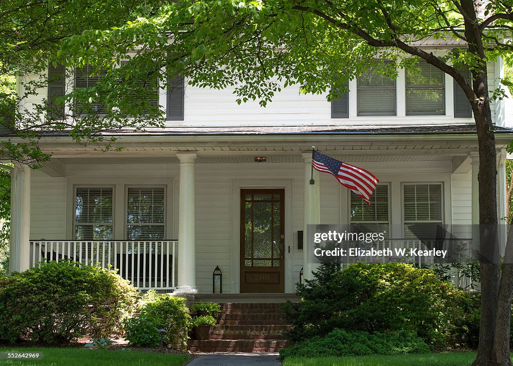 American Flags On Homes