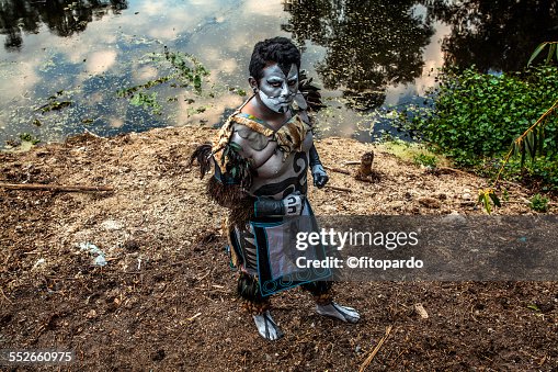 Mixquic Aztec Aztec Man From Mixquic In Xochimilco High-Res Stock Photo - Getty Images