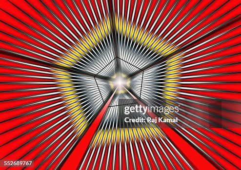 Pentagon Shape and Rays Creative Abstract Design. Pentagon Shape and Rays Creative Abstract Design.