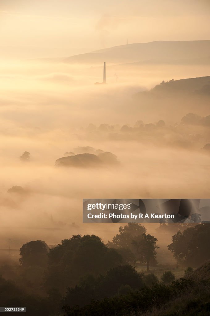 Hope valley morning mist, Derbyshire