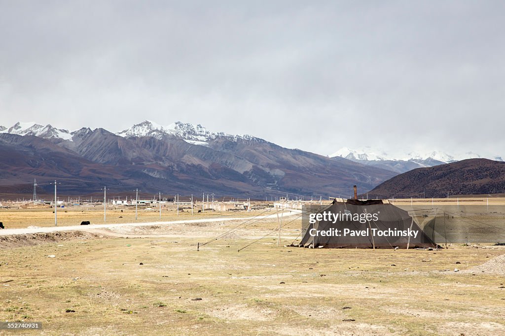 Traditional Tibetan nomad tent