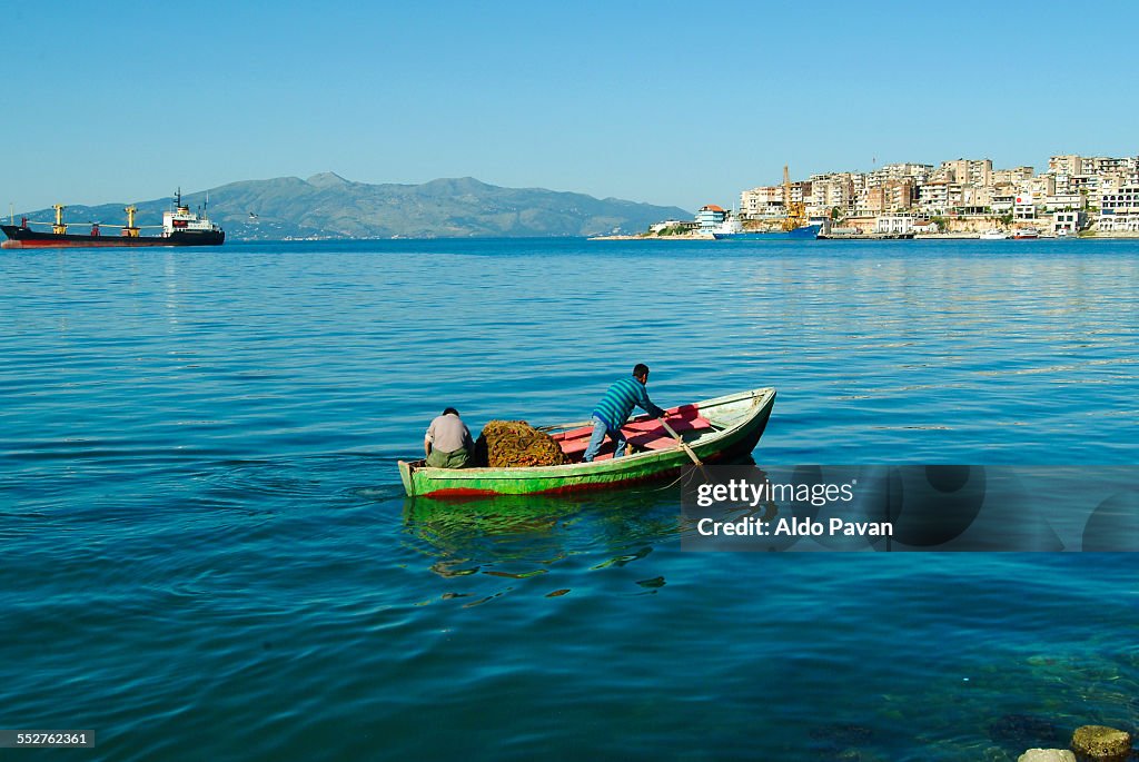 Albania, Sarande, fisherman