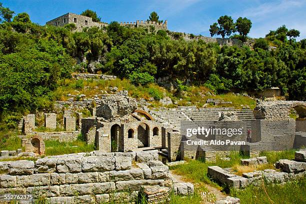 archaeological site of ancient buthrotum - albania stock-fotos und bilder