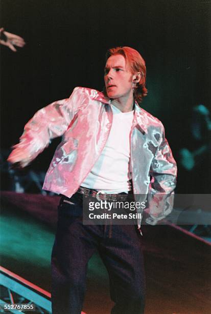 Ronan Keating of Boyzone performs on stage at the National Exhibition Centre, on December 7th, 1996 in Birmingham, England.